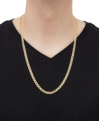 Lightweight Polished Mariner Link 26" Chain Necklace (5.5MM) in 14k Gold