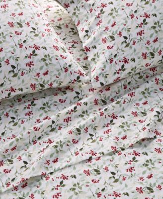 550 Thread Count Holiday Printed Cotton 3-Pc. Sheet Set, Twin, Exclusively at Macy’s