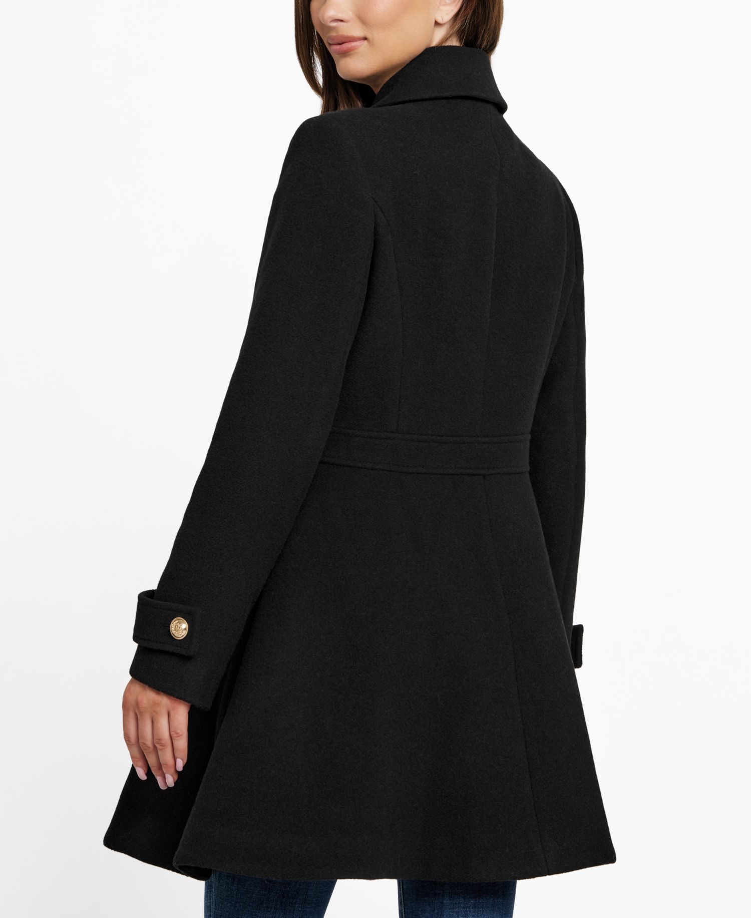Women's Double-Breasted Skirted Coat, Created for Macy's
