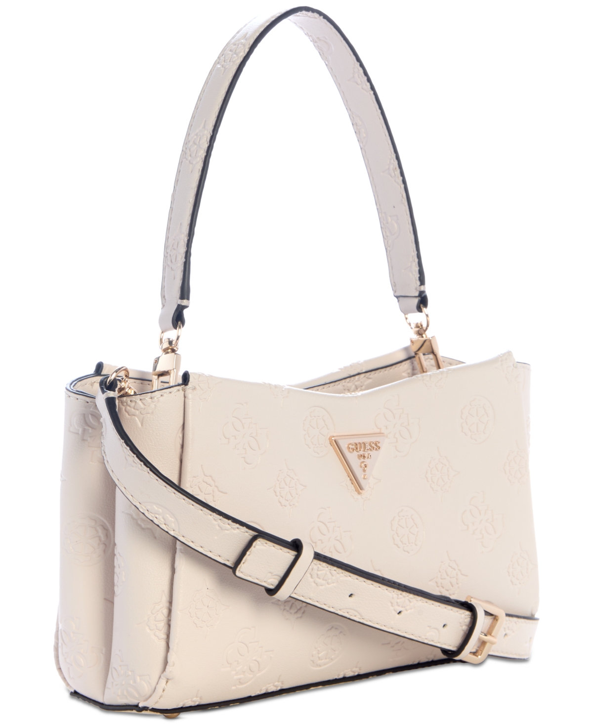 Guess Tisha Small Logo Crossbody Bag In Brown