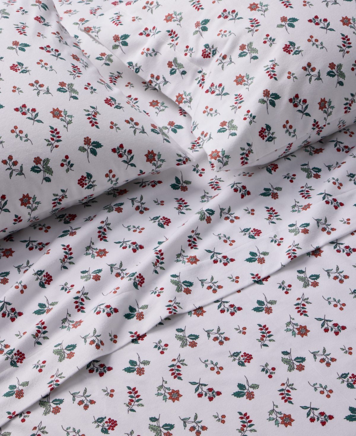 Charter Club Printed Flannel Cotton 4-pc. Sheet Set, Queen, Exclusively At Macy's In White