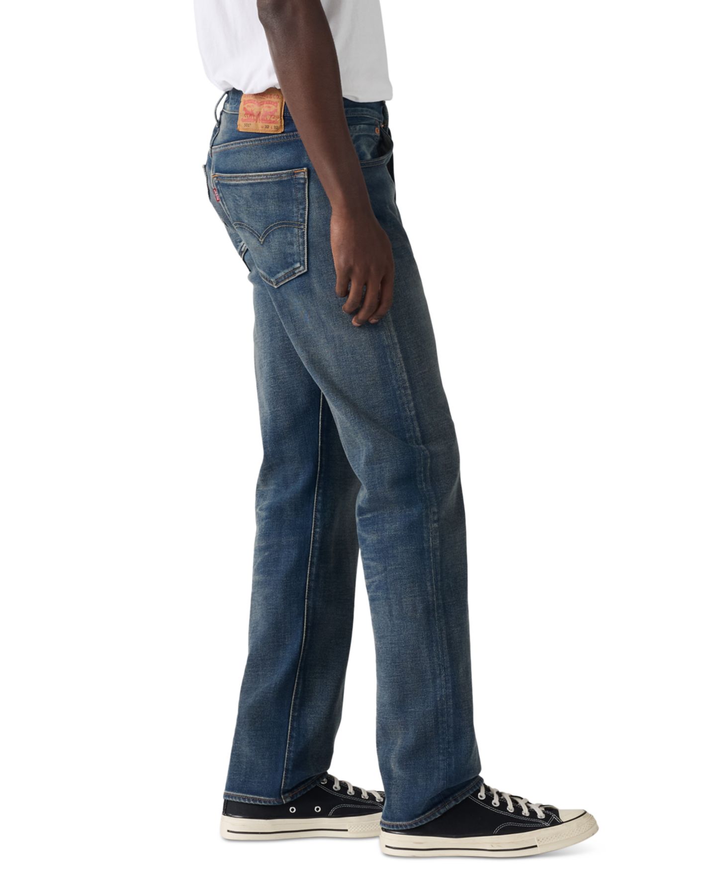 Мужские джинсы Levi's 501 Straight-Fit Button Fly Stretch, цвет: 3pm In Columbus — фото 2