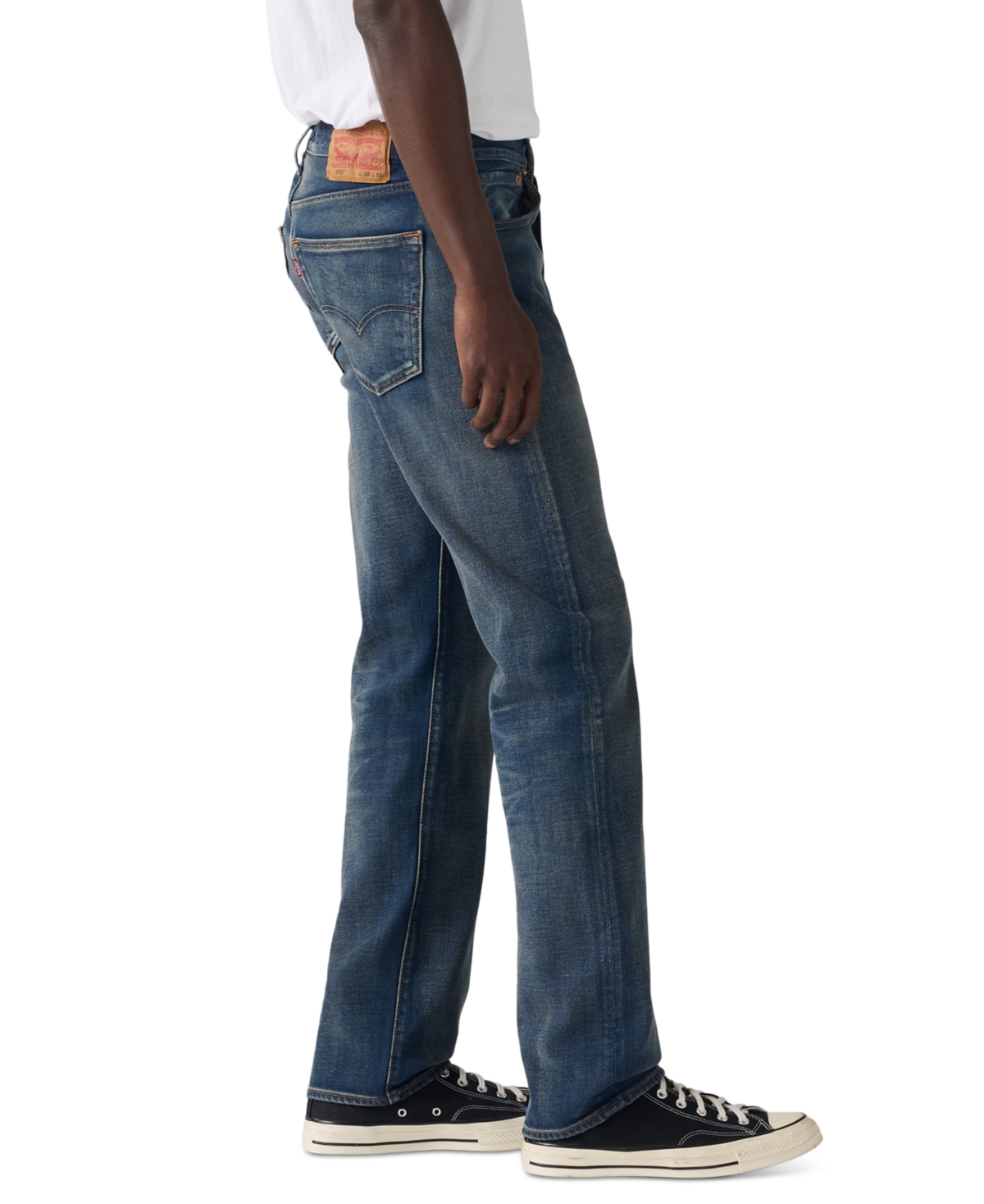 Levi's Men's 501 Original Fit Button Fly Stretch Jeans In Blue