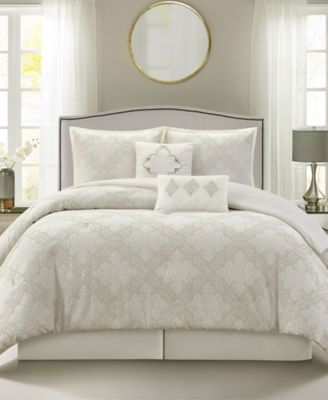 Stratford Park Prissa Medallion Comforter Sets In White