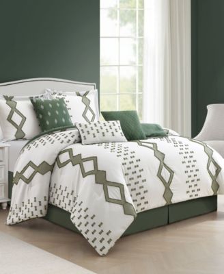 Sanissa Geometric 7-Pc. Comforter Set, Queen