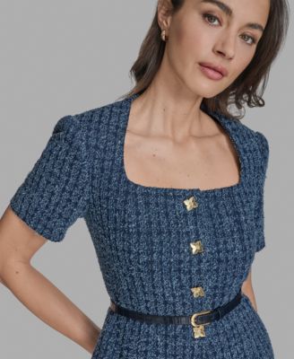 Women's Short-Sleeve Button-Front Jacket