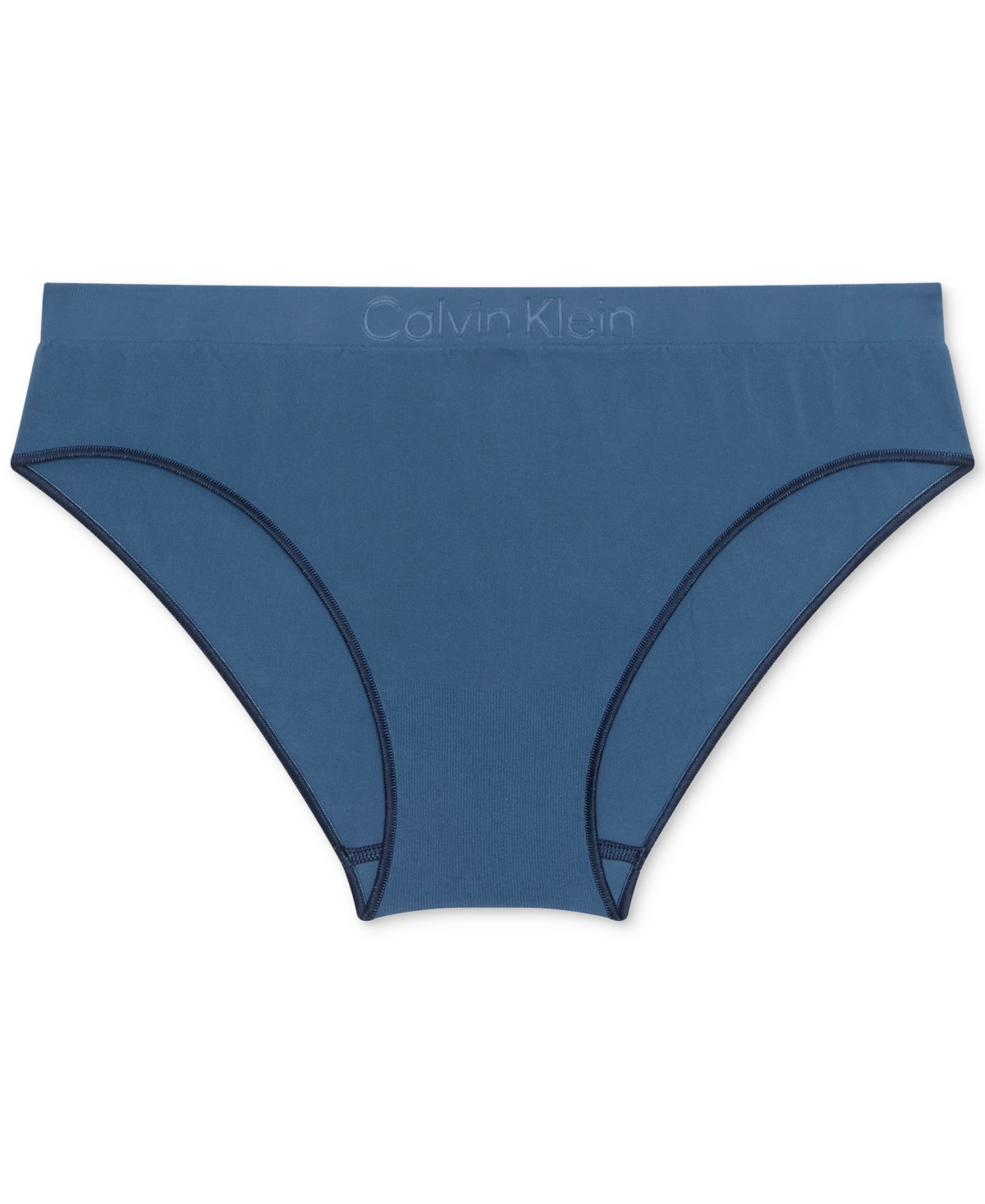 Calvin Klein Bonded Flex Mid Rise Thong In Blue