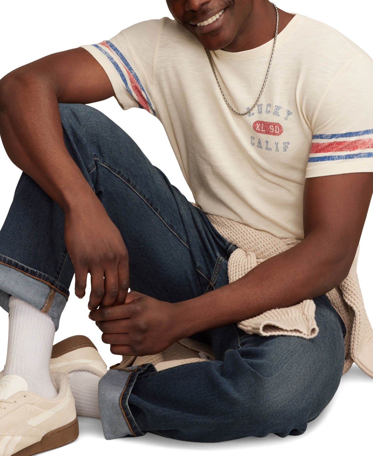 Lucky Brand Men's Athletic Short Sleeve Crewneck Logo Graphic T-shirt In Multi