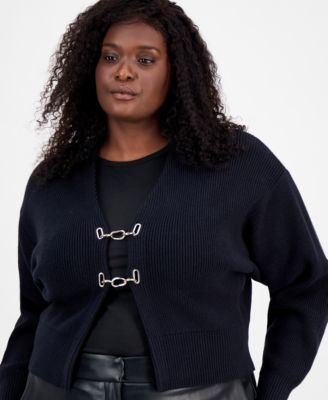 Trendy Plus Size Hardware Cardigan, Macy's Exclusive