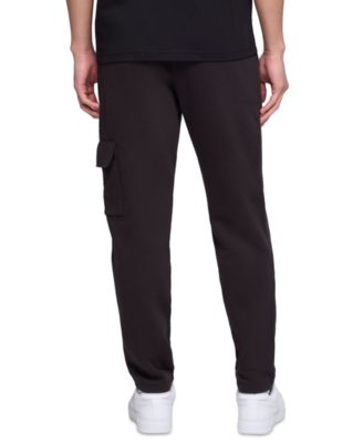 Men's Regular-Fit Logo Embossed Fleece Cargo Pants