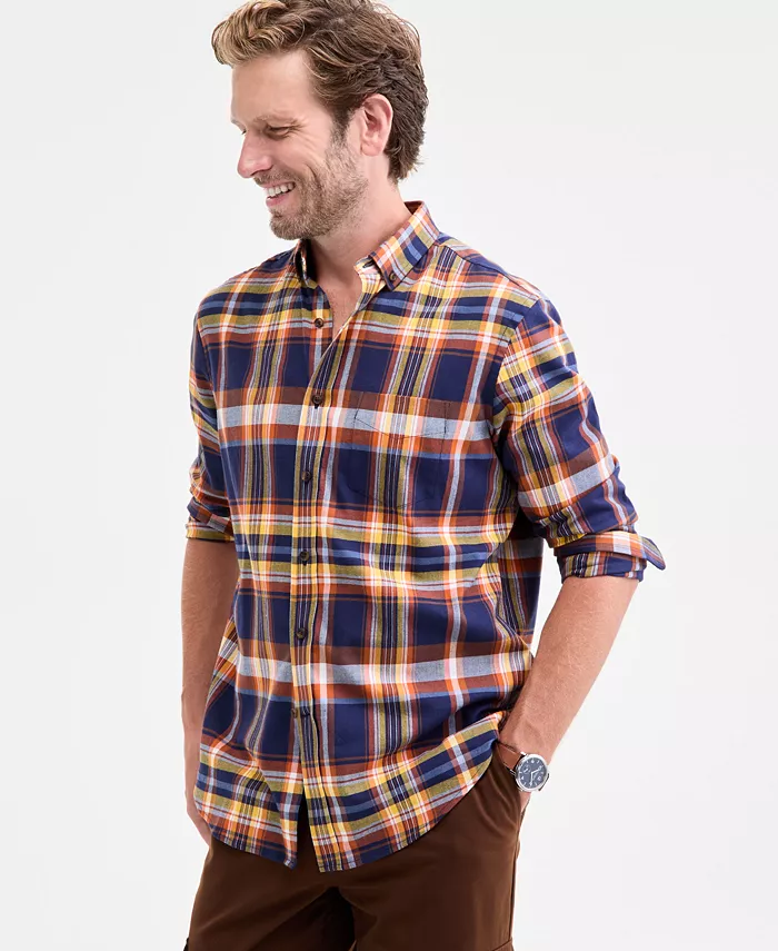 Men's Brushed Cotton Button-Down Shirt