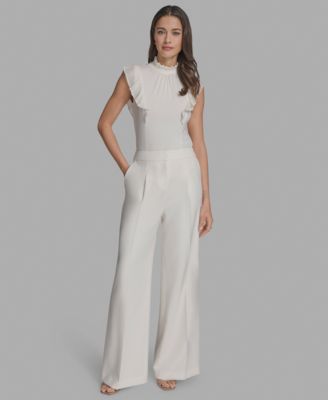 BCBG - Women's Pleated Wide Leg Pants