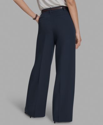 Women's Belted Wide-Leg Pants