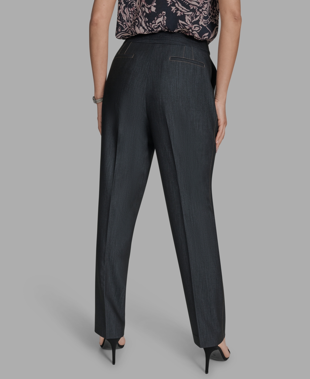 Bcbg Women's Denim Straight Leg Pants In Gray