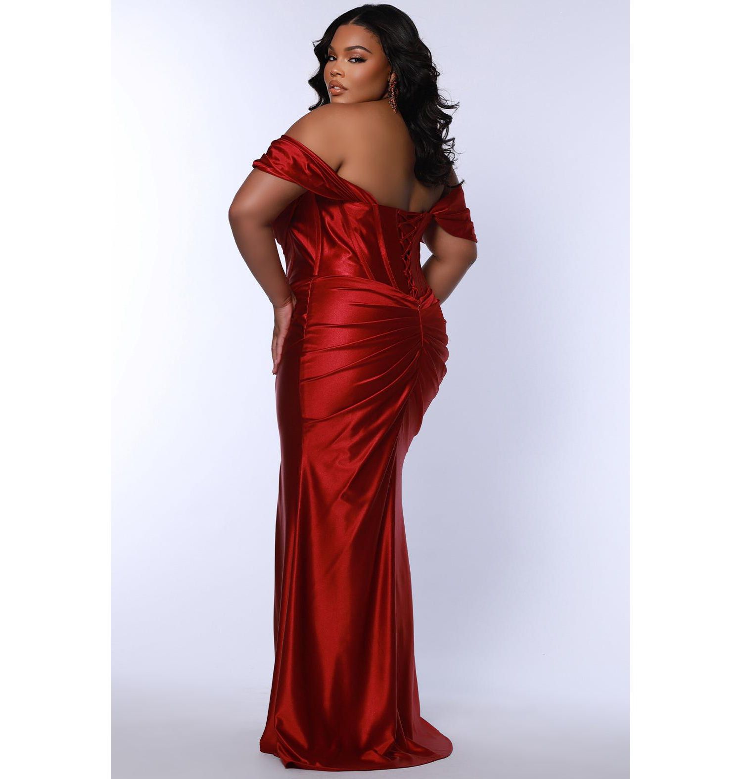 Women's Off the Shoulder Fitted Evening Gown