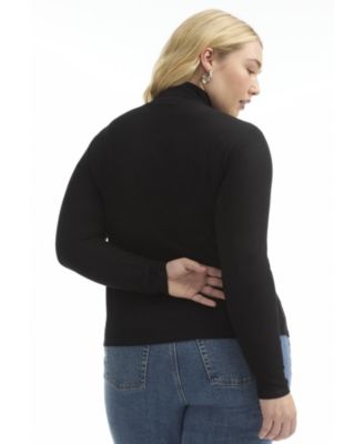 Women's June + Vie Ribbed Mock Neck Top