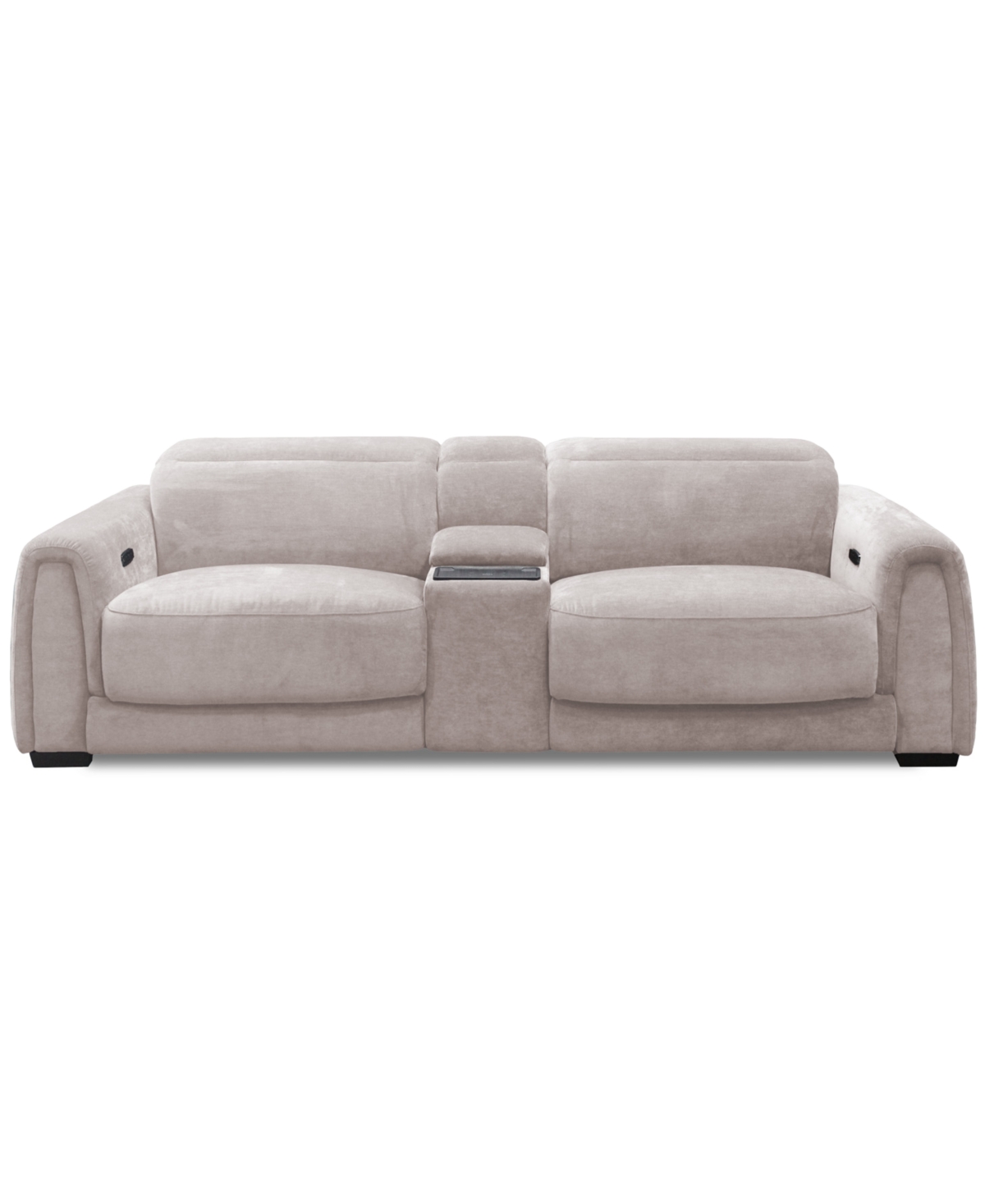Macy's Brownell 3-pc.sofa Sectional With 2 Power Motion Chairs & 1 Console, Exclusively At  In Gray