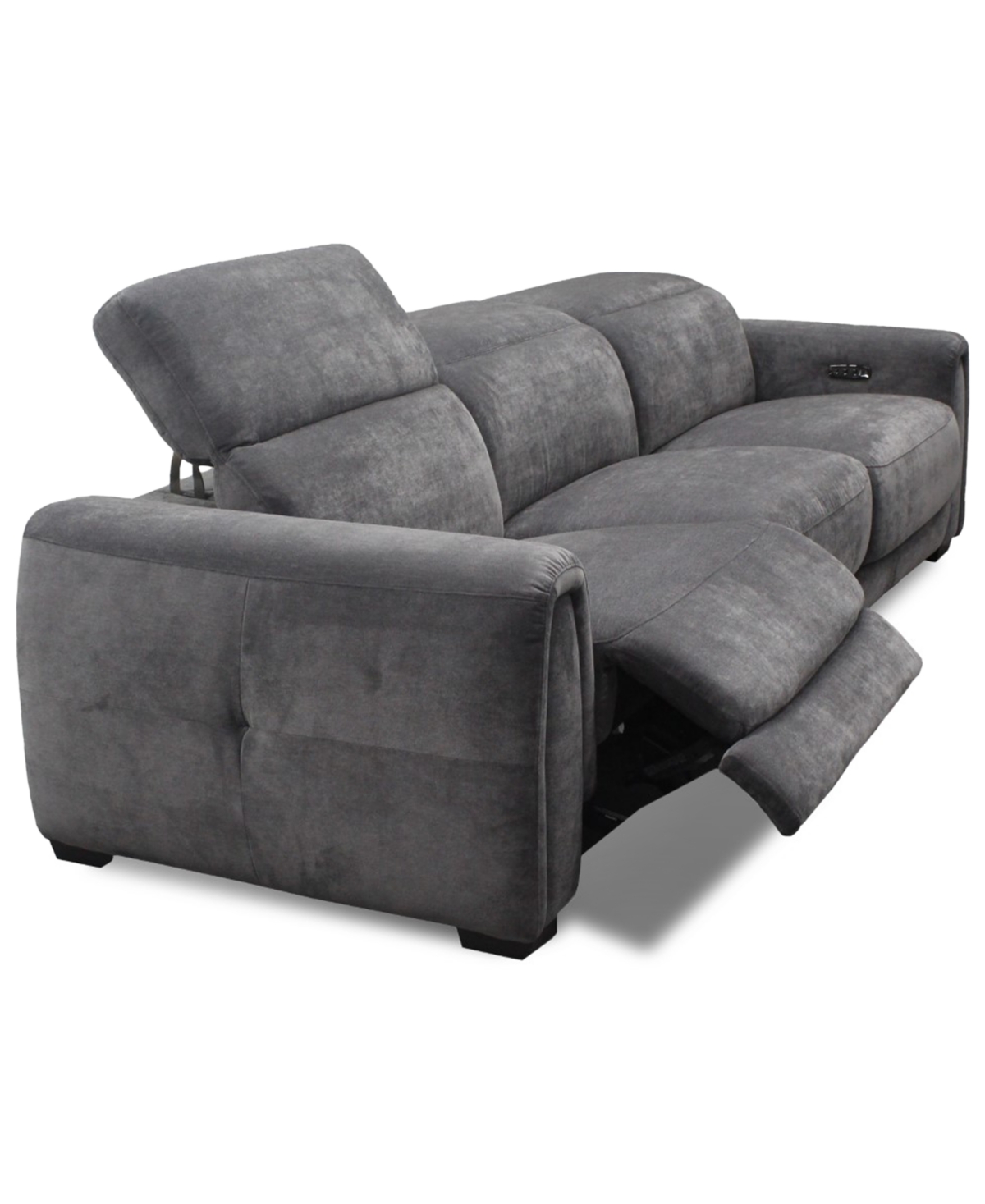 Macy's Brownell 3-pc.sofa Sectional With 2 Power Motion Chairs, Exclusively At  In Gray