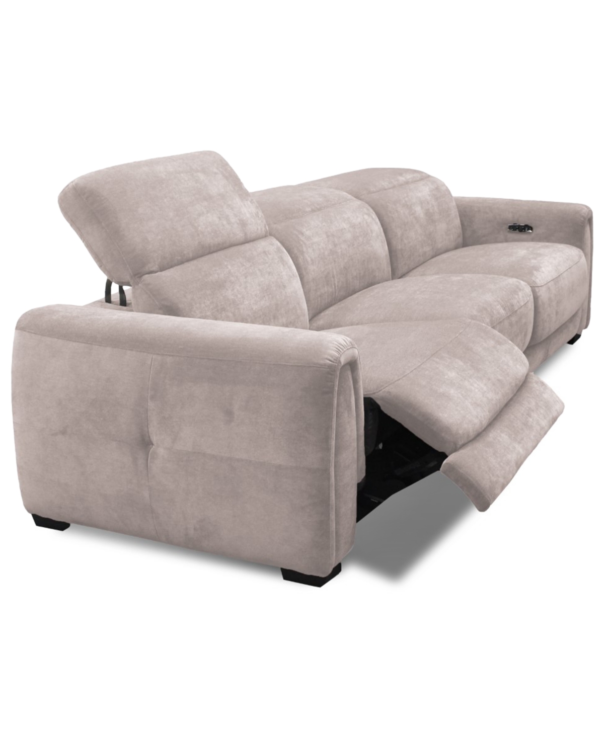 Macy's Brownell 3-pc.sofa Sectional With 2 Power Motion Chairs, Exclusively At  In Gray