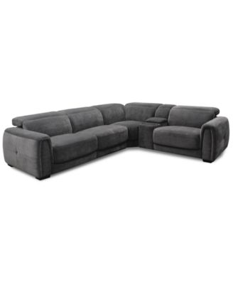 Furniture - Brownell 5-Pc. L-Shape Sectional with 2 Power Motion Chairs & 1 Console