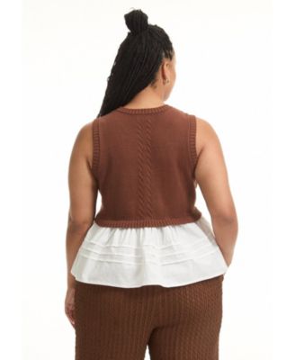 Women's June + Vie Sleeveless Peplum Sweater