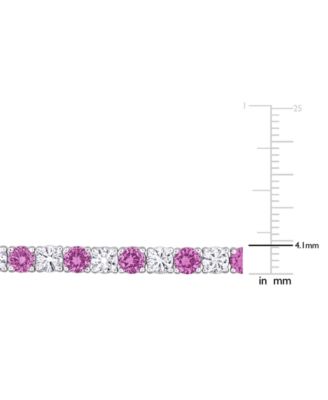 Lab Created Gemstone Flex Bracelet in Sterling Silver