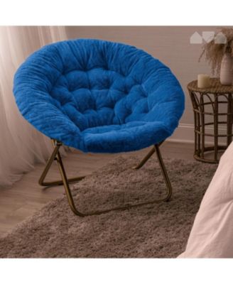 Figural Shark Faux Fur 23" Folding Chair, Ages 3+