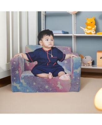 Perfect Sleeper Extra Convertible Sofa to Lounger, Comfy 2-in-1 Flip Open Couch Sleeper for Kids Pink Small Sofa