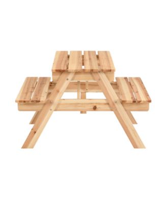 Wood Children's Dining Tables and Chairs Set - Natural