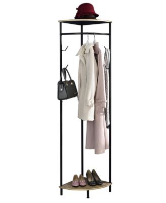 Pasmore metal and wood Corner Hall Tree