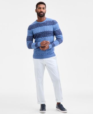 Men's Marled Cable-Knit Crewneck Sweater, Macy's Exclusive