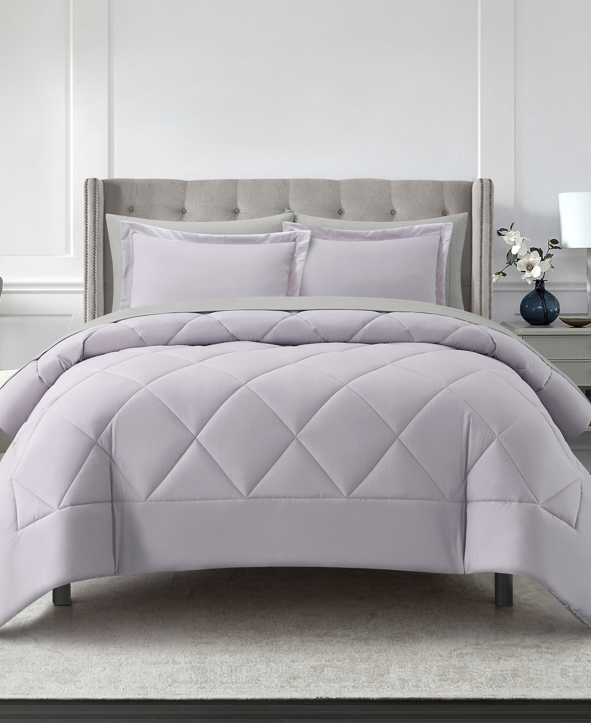 Stratford Park Arelia Geometric 7-pc. Comforter Set, Queen In Purple