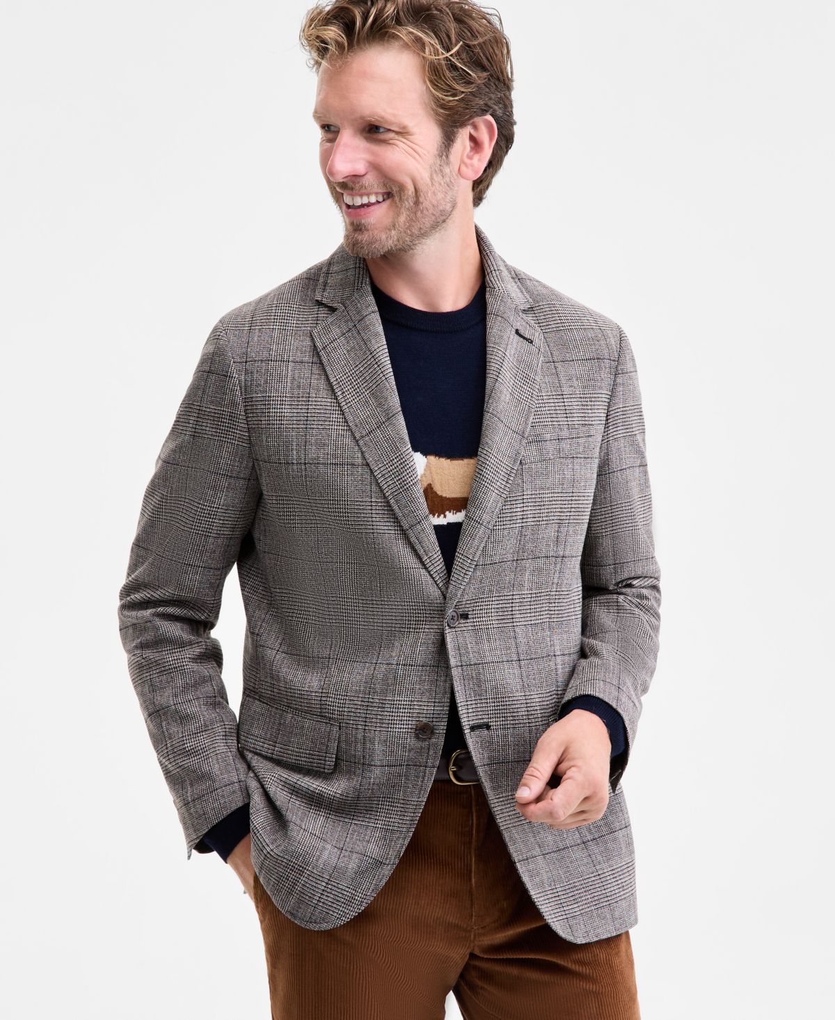 Мужская спортивная куртка в яркую клетку, эксклюзивная модель Macy's