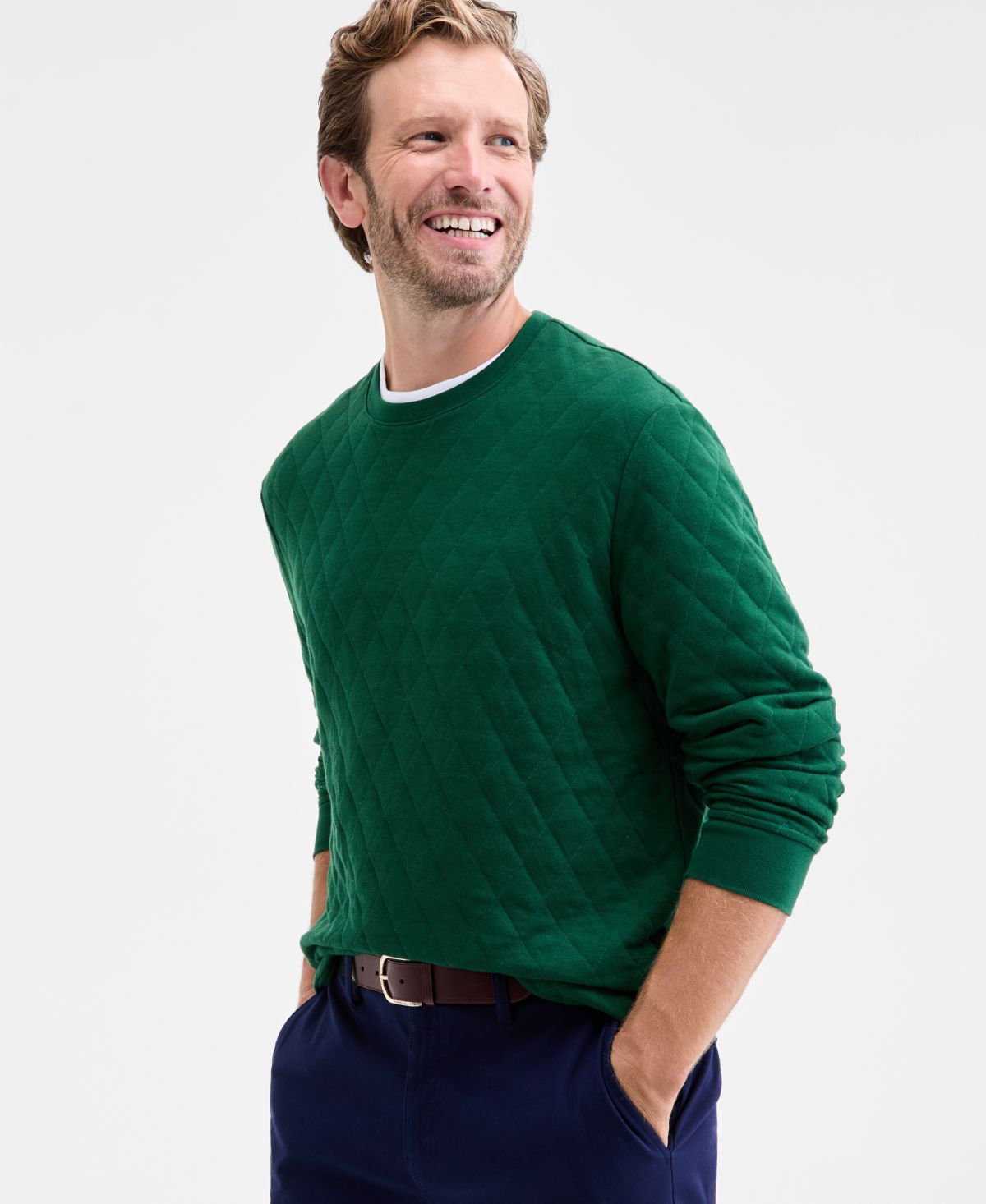 Мужская стеганая толстовка с круглым вырезом, эксклюзивная модель Macy's