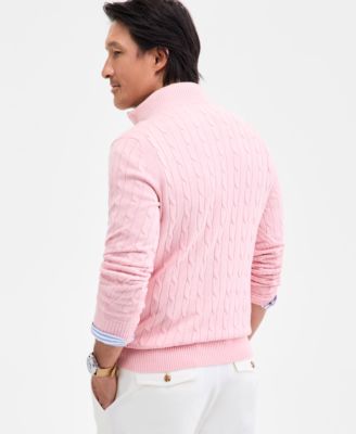 Men's Cable Knit Quarter-Zip Sweater, Macy's Exclusive