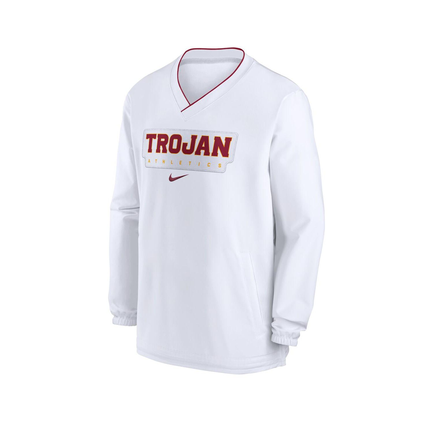 Men's White USC Trojans 2024 Sideline Pullover Windshirt