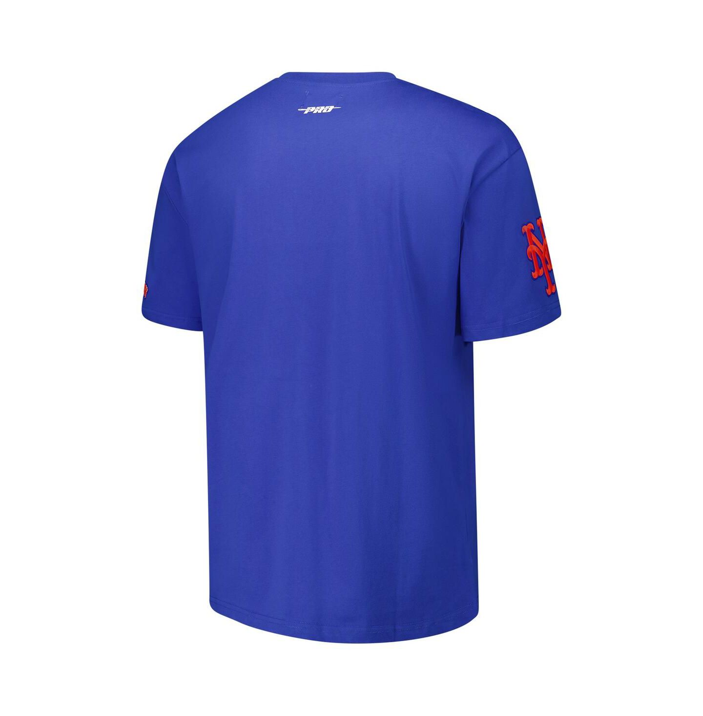 Мужская футболка Pro Standard Royal New York Mets Turn It Up Dropped Shoulder — фото 3