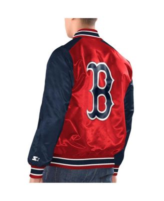 Men's Red/Navy Boston Red Sox Varsity Satin Full-Snap Jacket