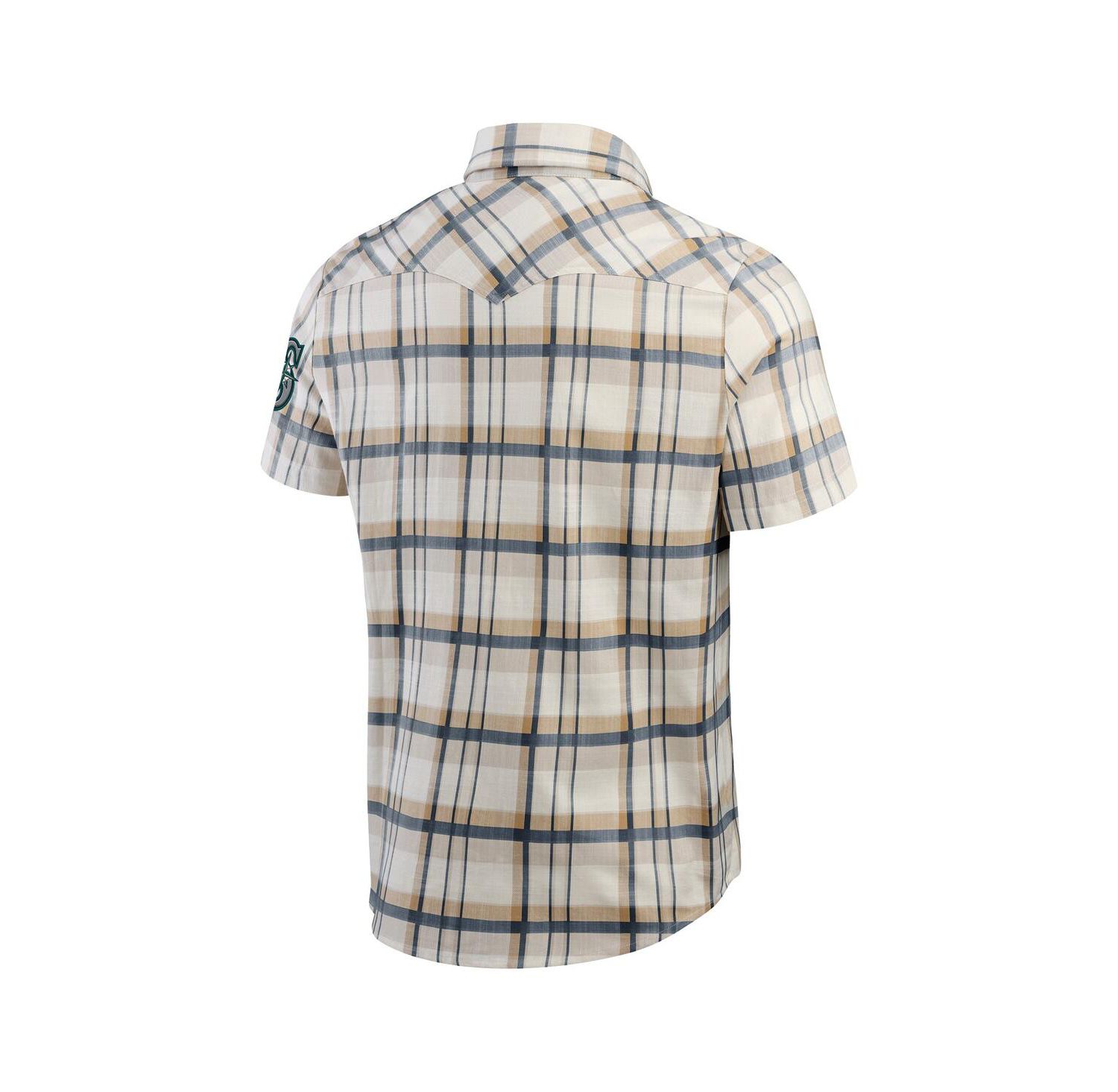 Darius Rucker Collection by Men's Navy Seattle Mariners Plaid Full-Snap Shirt