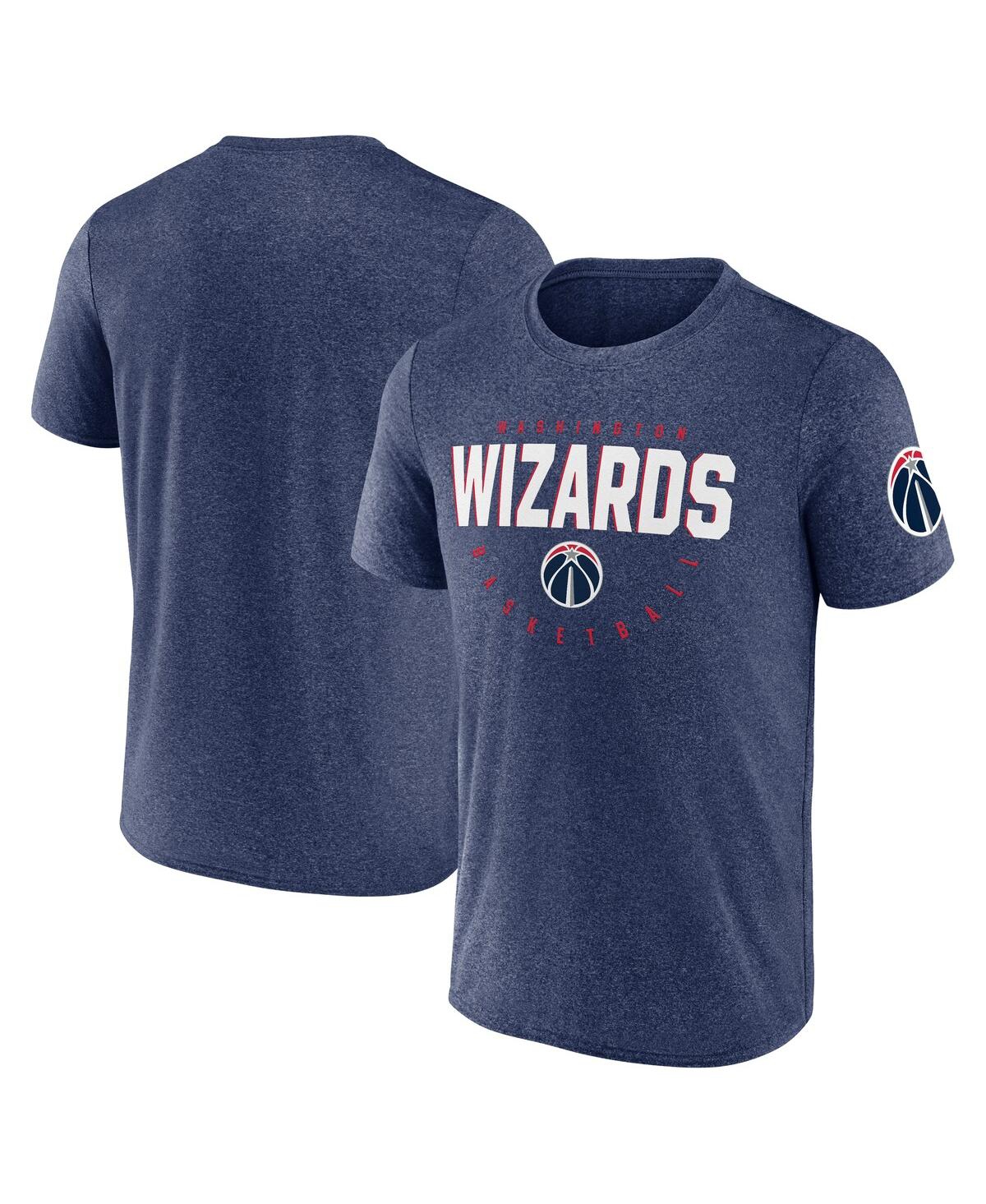 Men's Heather Navy Washington Wizards Block Practice Performance T-Shirt - Heather Navy
