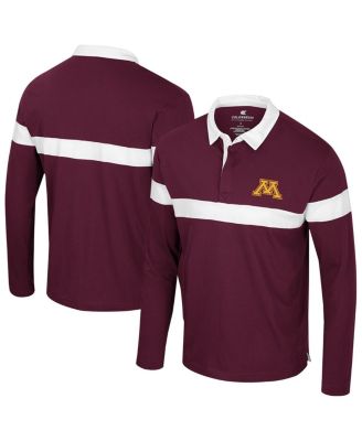 Colosseum - Men's Maroon Minnesota Golden Gophers Too Cool For School Long Sleeve Polo Shirt