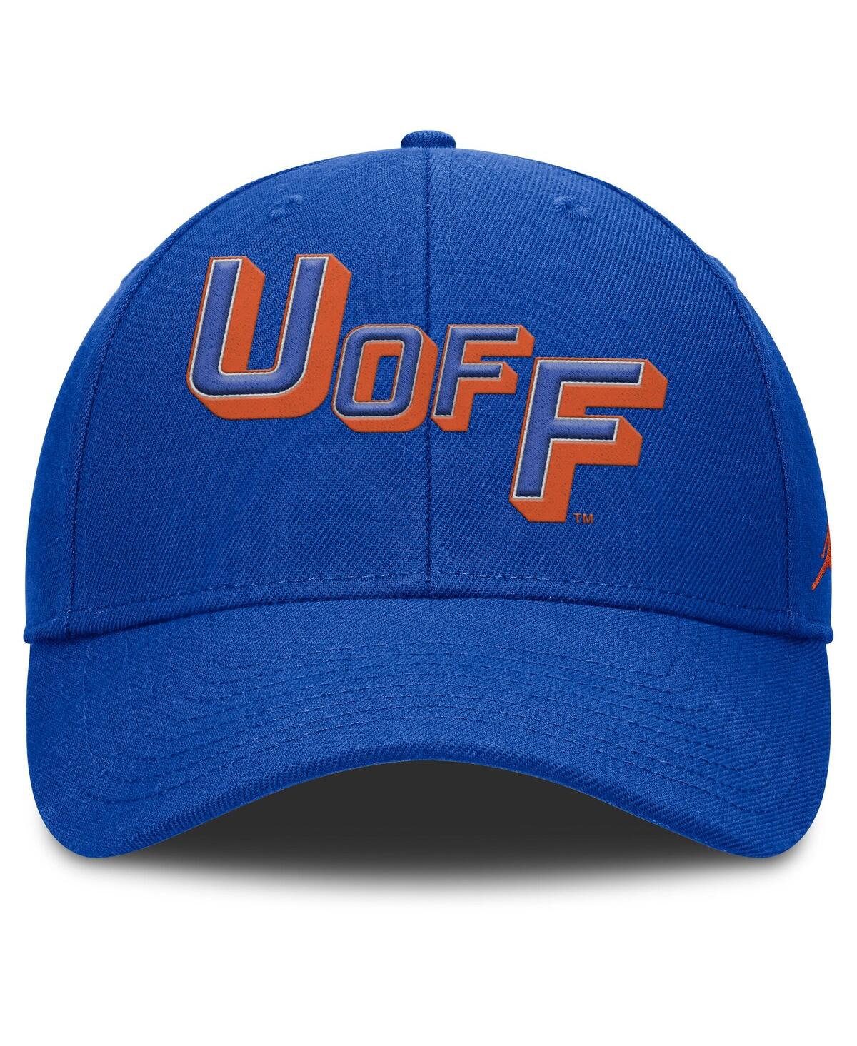 Jordan Men's Royal Florida Gators Slanted Primetime Rise Performance Adjustable Hat In Blue