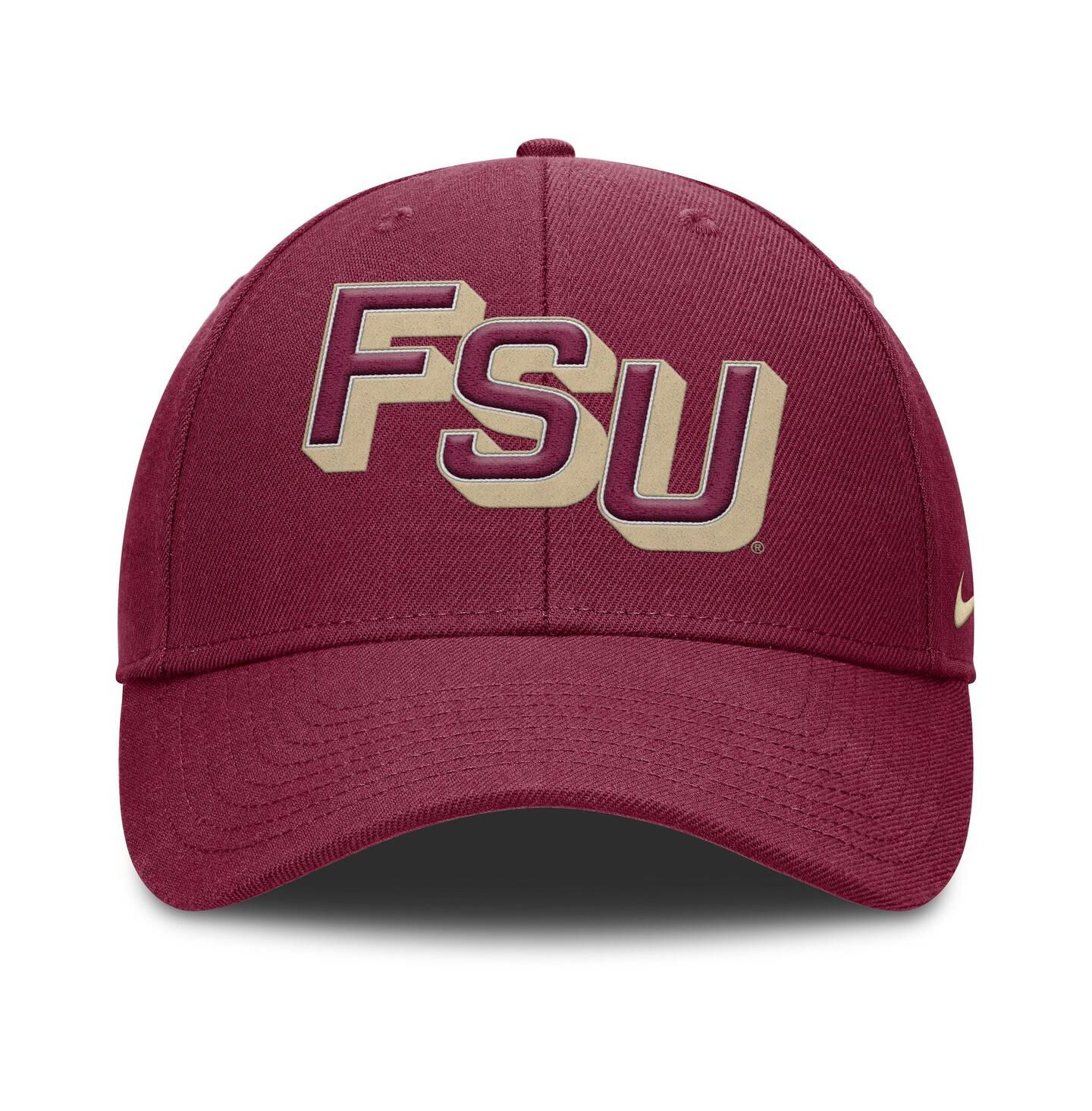 Мужская кепка Nike Garnet Florida State Seminoles Slanted Primetime Rise Performance Adjustable Hat — фото 2