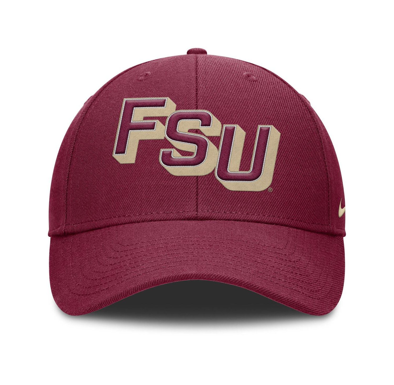 Men's Garnet Florida State Seminoles Slanted Primetime Rise Performance Adjustable Hat