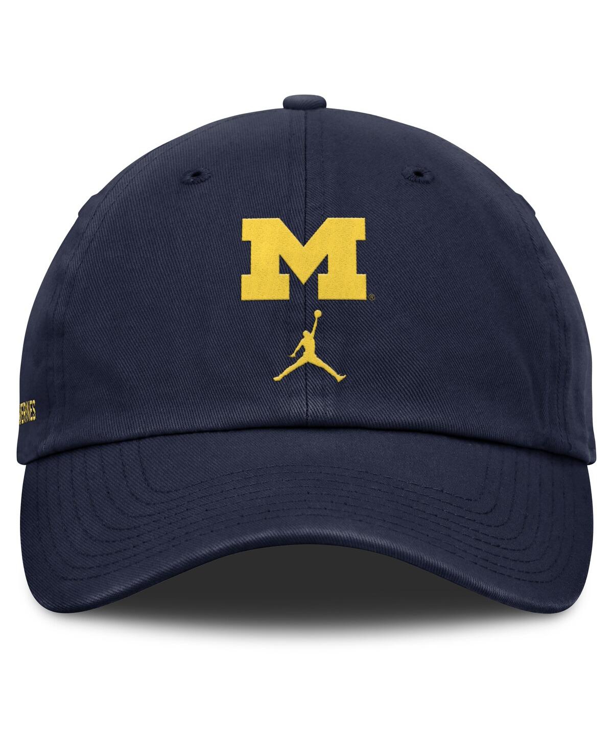 Jordan Men's Navy Michigan Wolverines Primetime Club Adjustable Hat In Blue