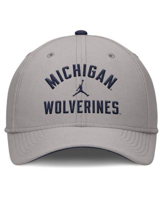 Men's Gray Michigan Wolverines Rise Prep Performance Flex Hat