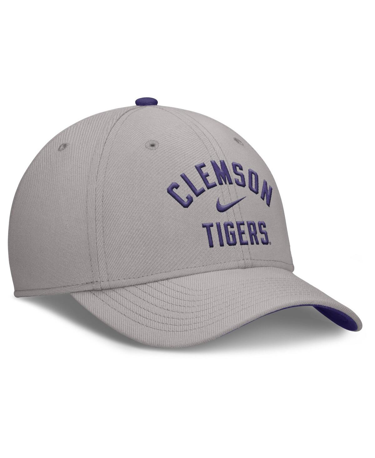 Nike Men's Gray Clemson Tigers Rise Prep Performance Flex Hat In Gray