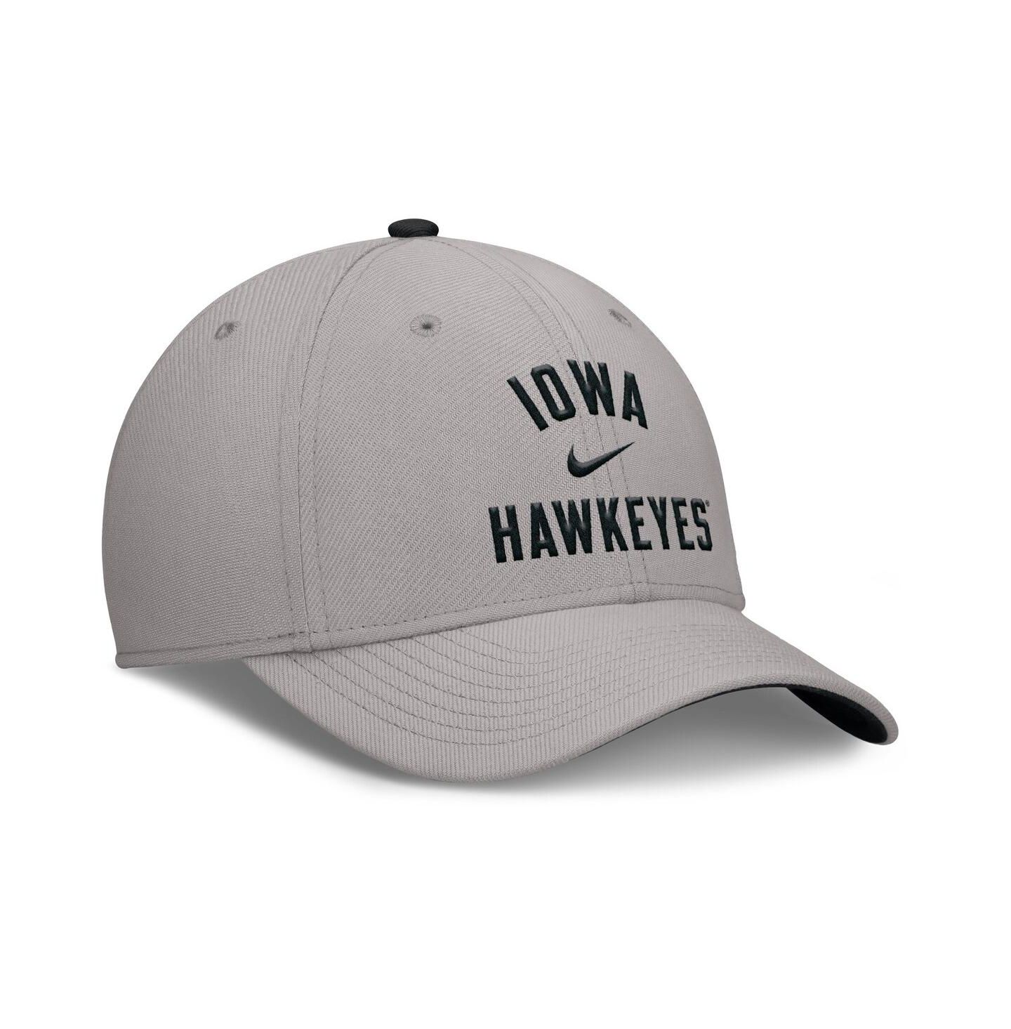 Мужская кепка Nike Gray Iowa Hawkeyes Rise Prep Performance Flex Hat — фото 3