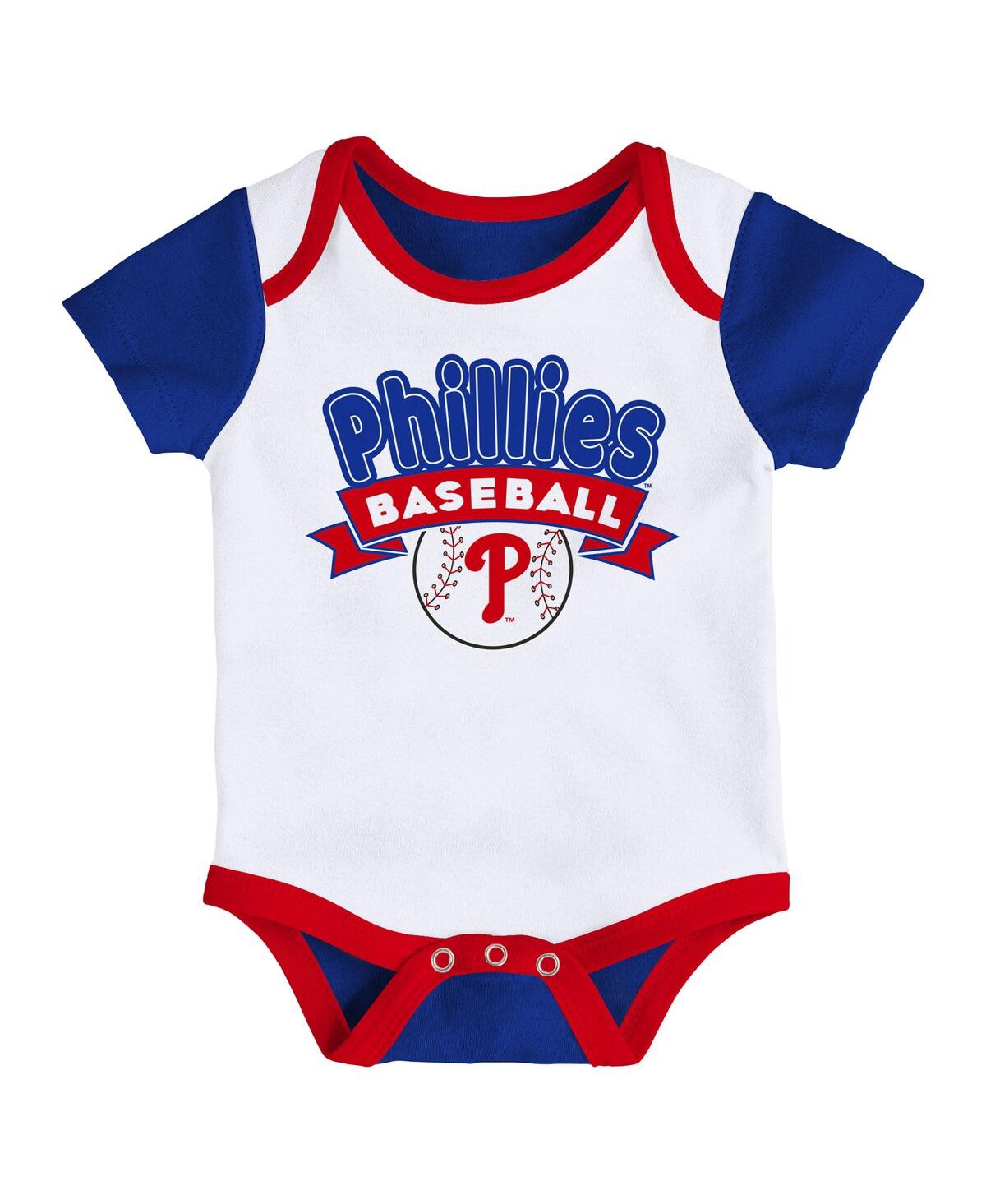 Outerstuff Newborn 2-pack Philadelphia Phillies Triple Hit Bodysuit Set In Gray