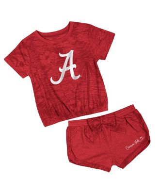 Colosseum - Toddler&nbsp;2-Piece Crimson Alabama Crimson Tide Fern T-Shirt and Shorts Set